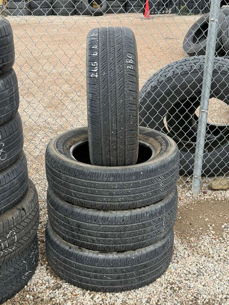 265/60R18 Set (4 Used Tires) Hankook Dynapro HY