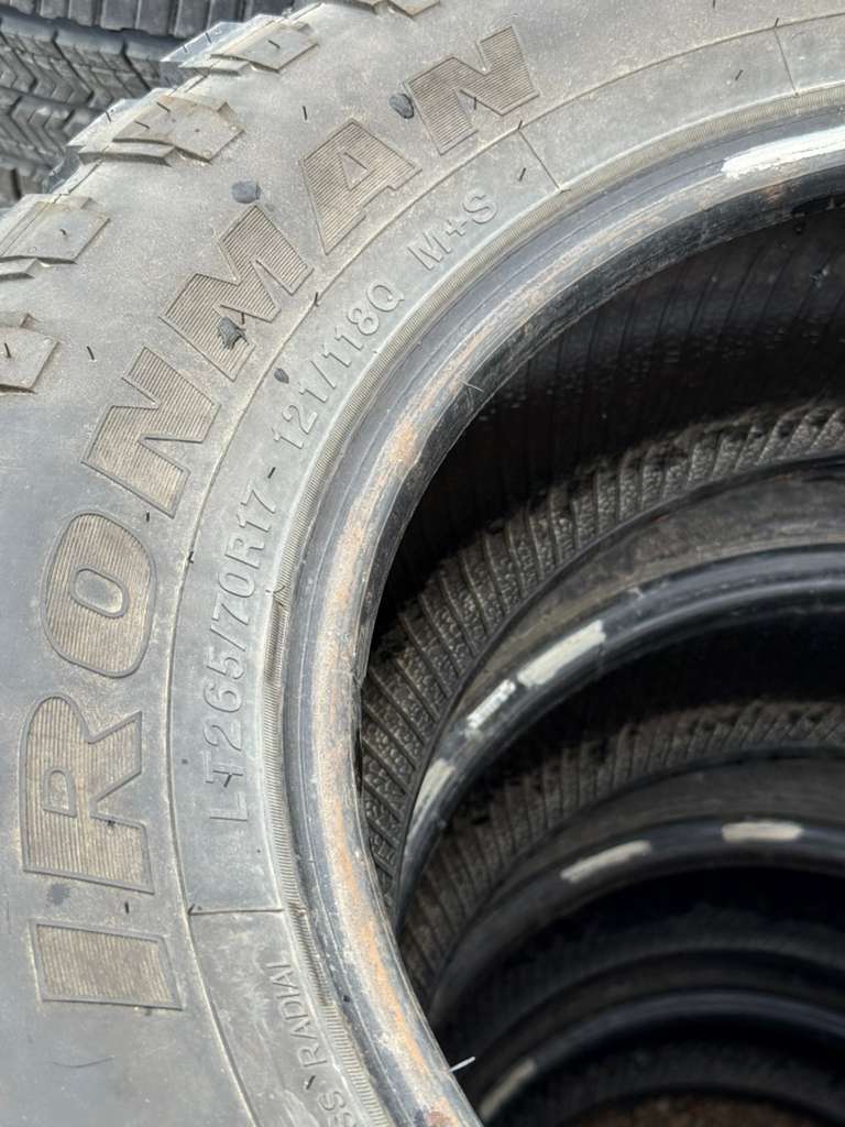 LT265/70R17 Set (4 Used Tires) Ironman All Country MT
