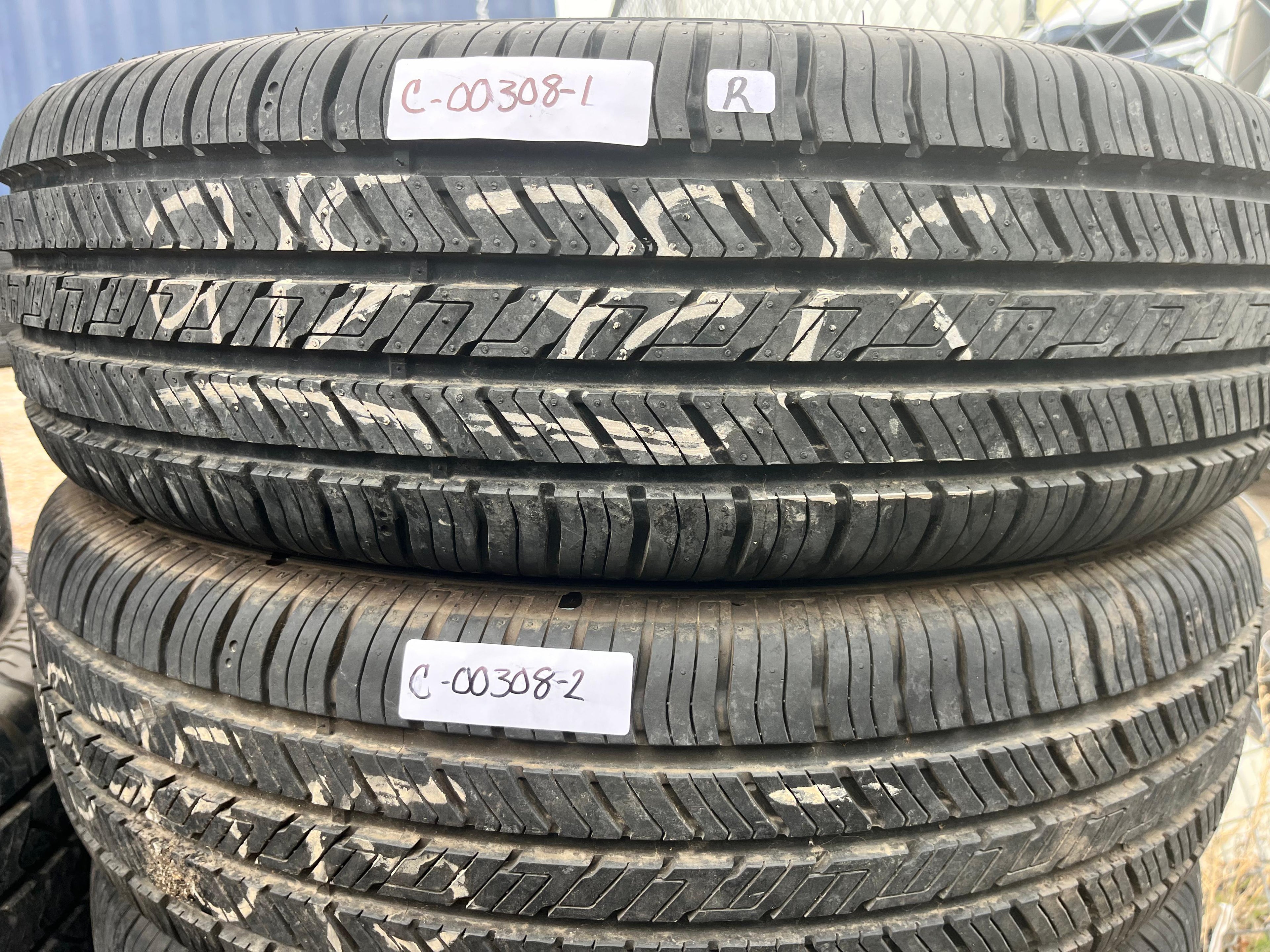 215/70R15 Pair (2 Used Tires) Hankook Kinergy