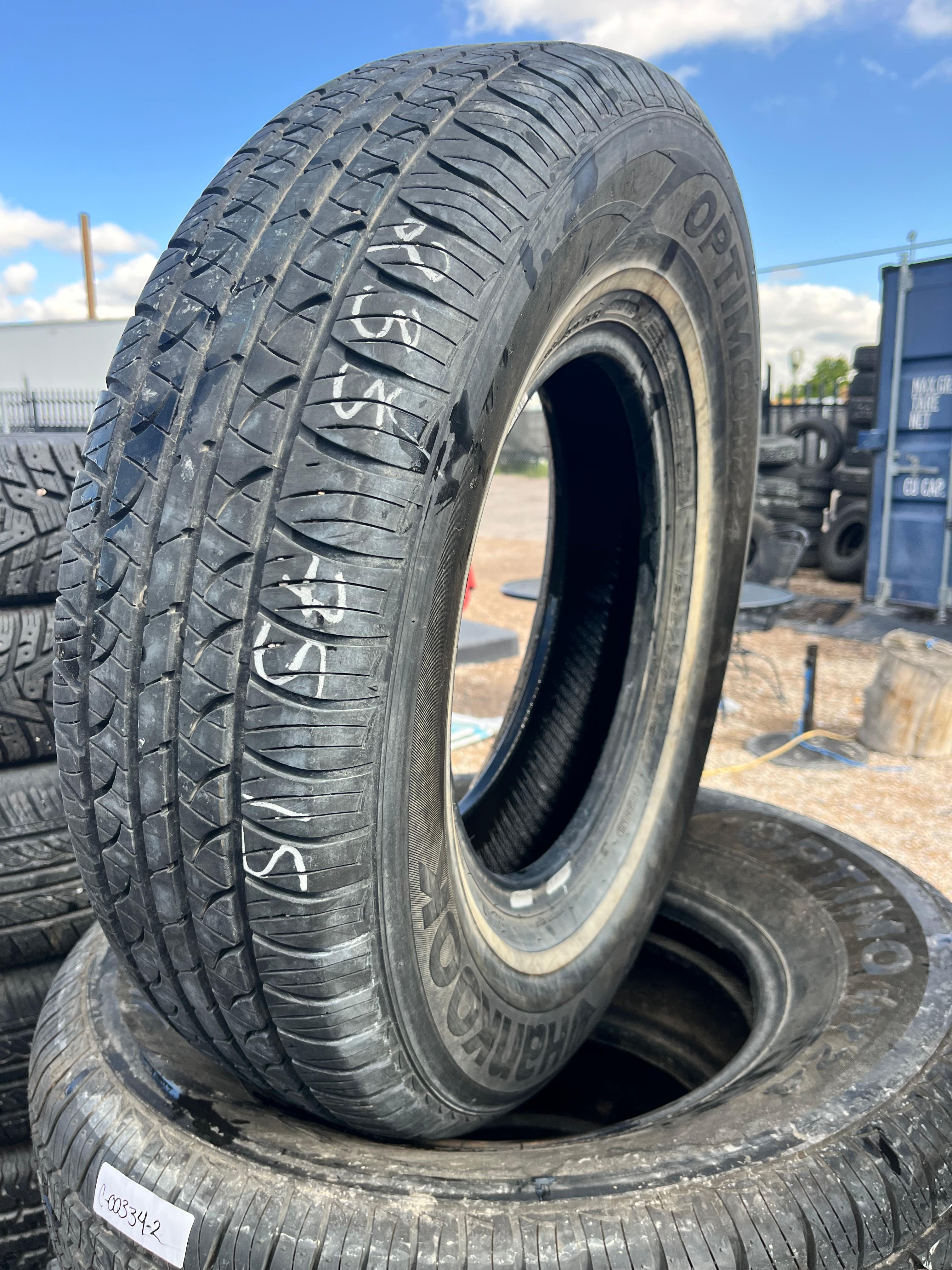 235/75R15 Pair (2 Used Tires) Hankook Óptimo (H724)