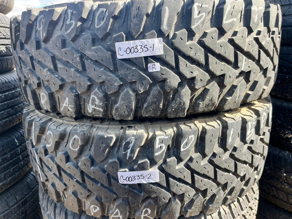 LT30x9.50R15 Pair (2 Used Tires) Yokohama Geolandar (G003)