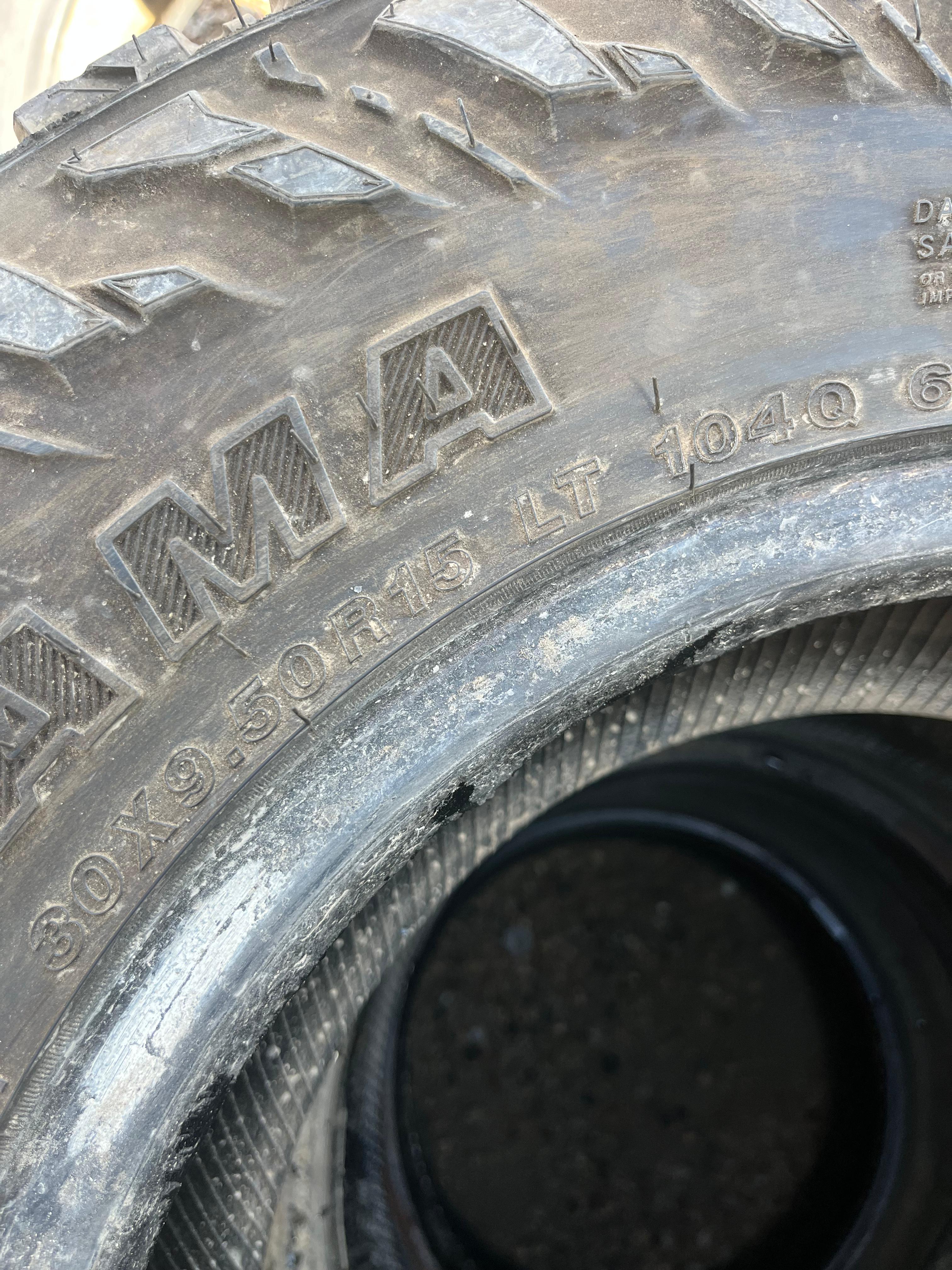 LT30x9.50R15 Pair (2 Used Tires) Yokohama Geolandar (G003)