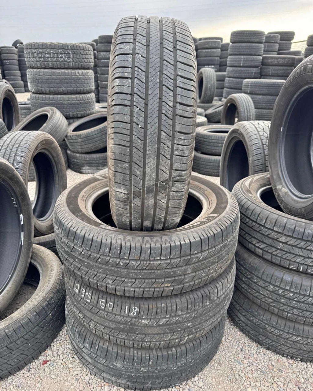 235/60R18 Set (4 Used Tires) Michelin Defender2