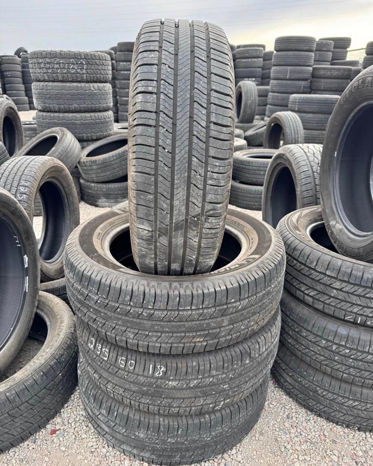 235/60R18 Set (4 Used Tires) Michelin Defender2