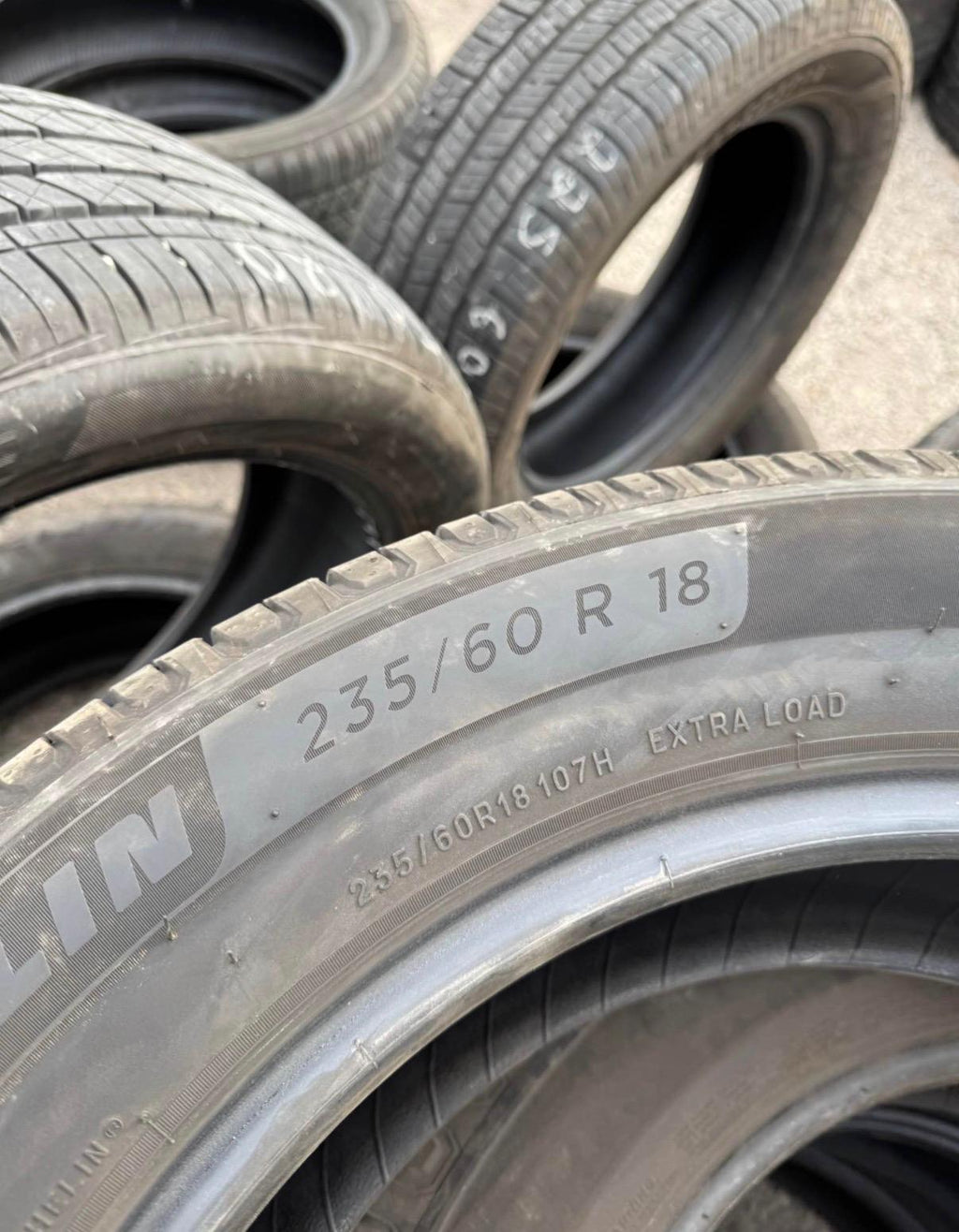 235/60R18 Set (4 Used Tires) Michelin Defender2