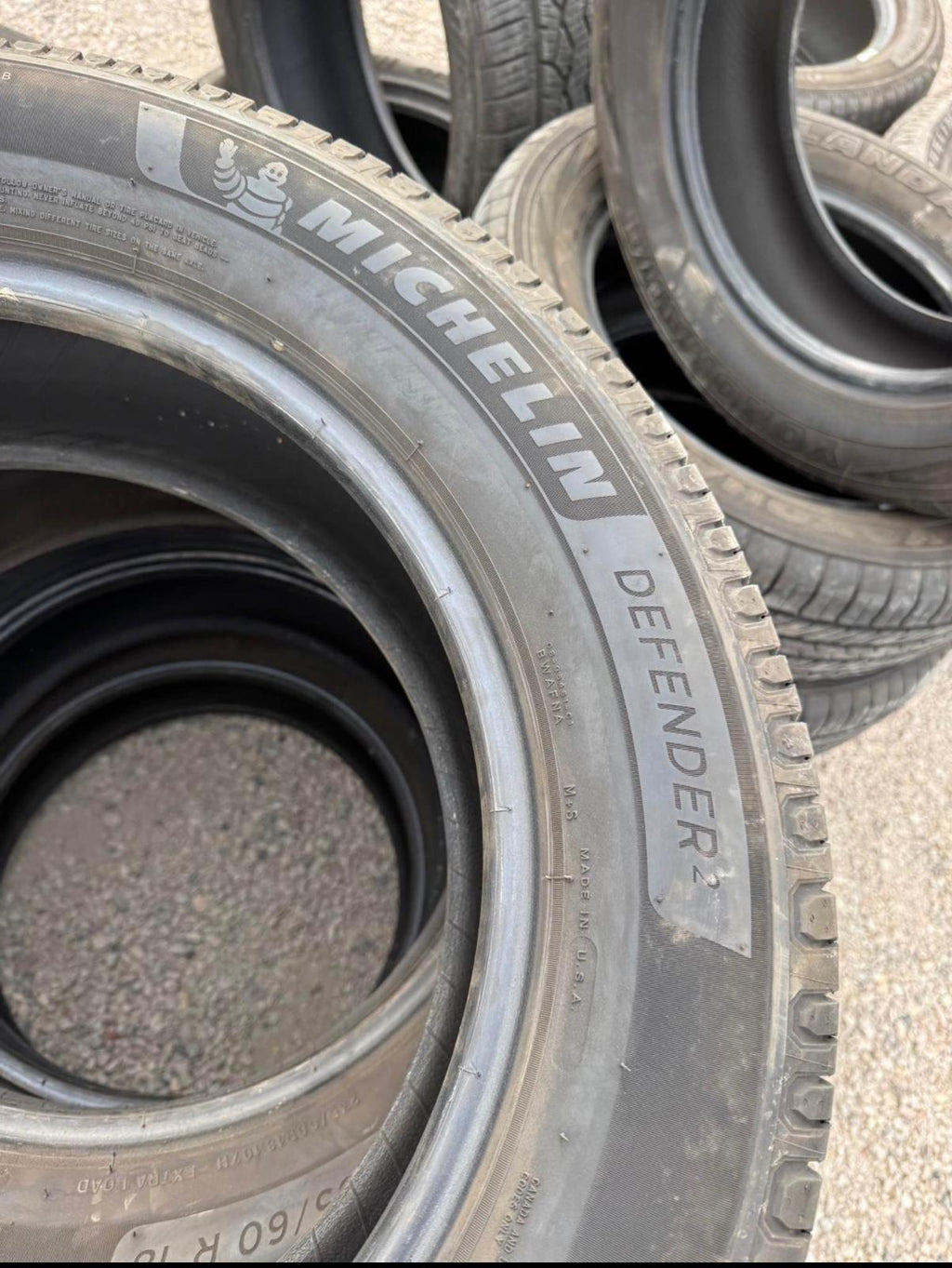 235/60R18 Set (4 Used Tires) Michelin Defender2