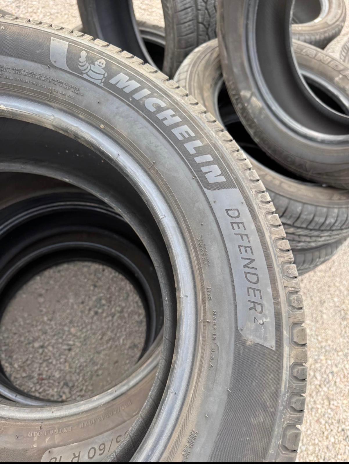 235/60R18 Set (4 Used Tires) Michelin Defender2