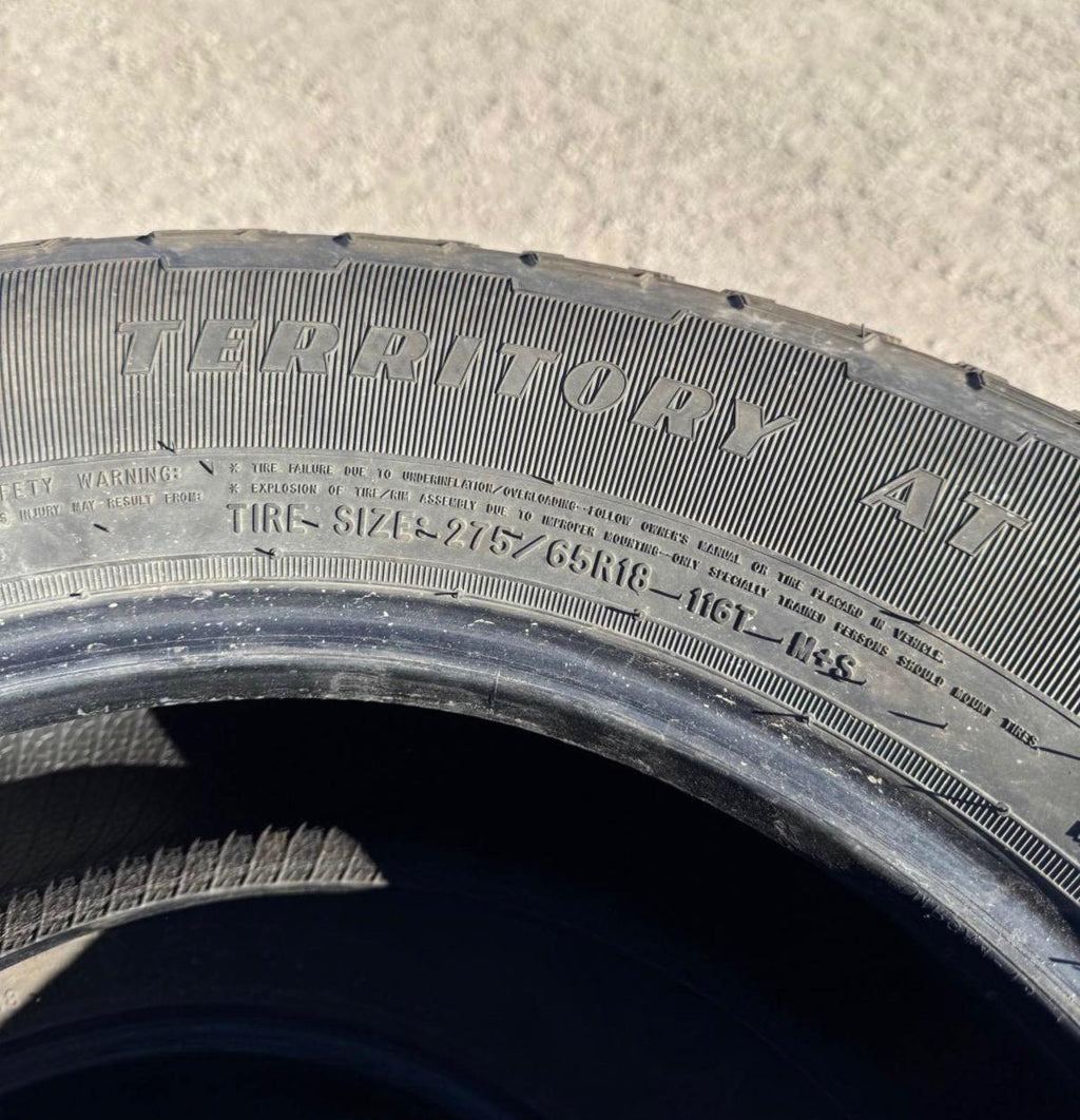 275/65R18  Set (4 Used Tires) Goodyear Wrangler Territory AT