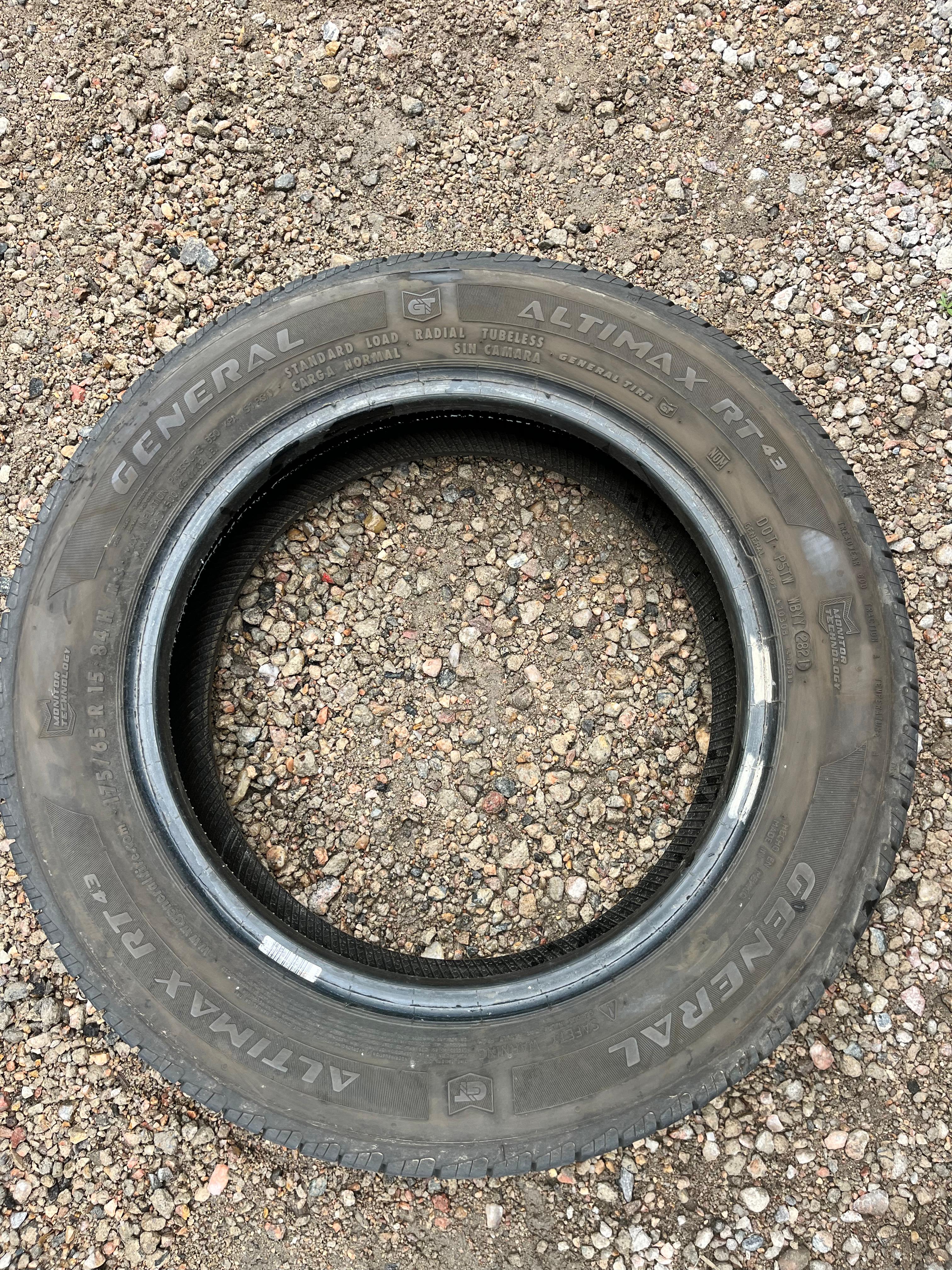175/65R15 (3 Used Tires) General Altimax RT(43)