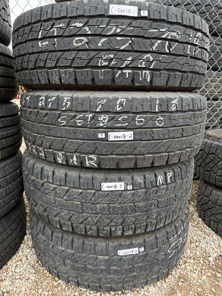LT275/70R18 Set (4 Used Tires) Yokohama Geloandar A/T G015