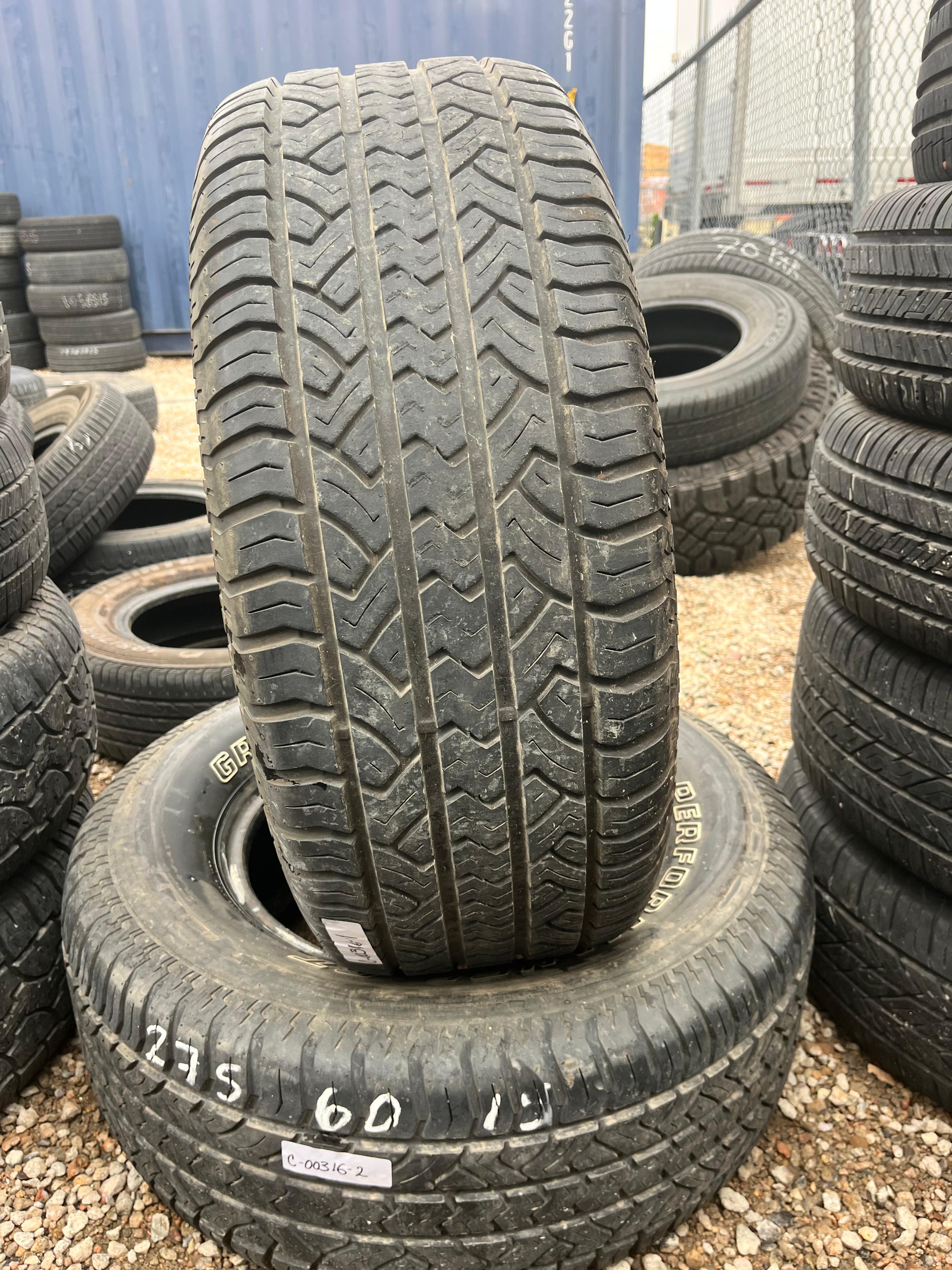 275/60R15 Pair (2 Used  Tires) Grand Prix Performance GT