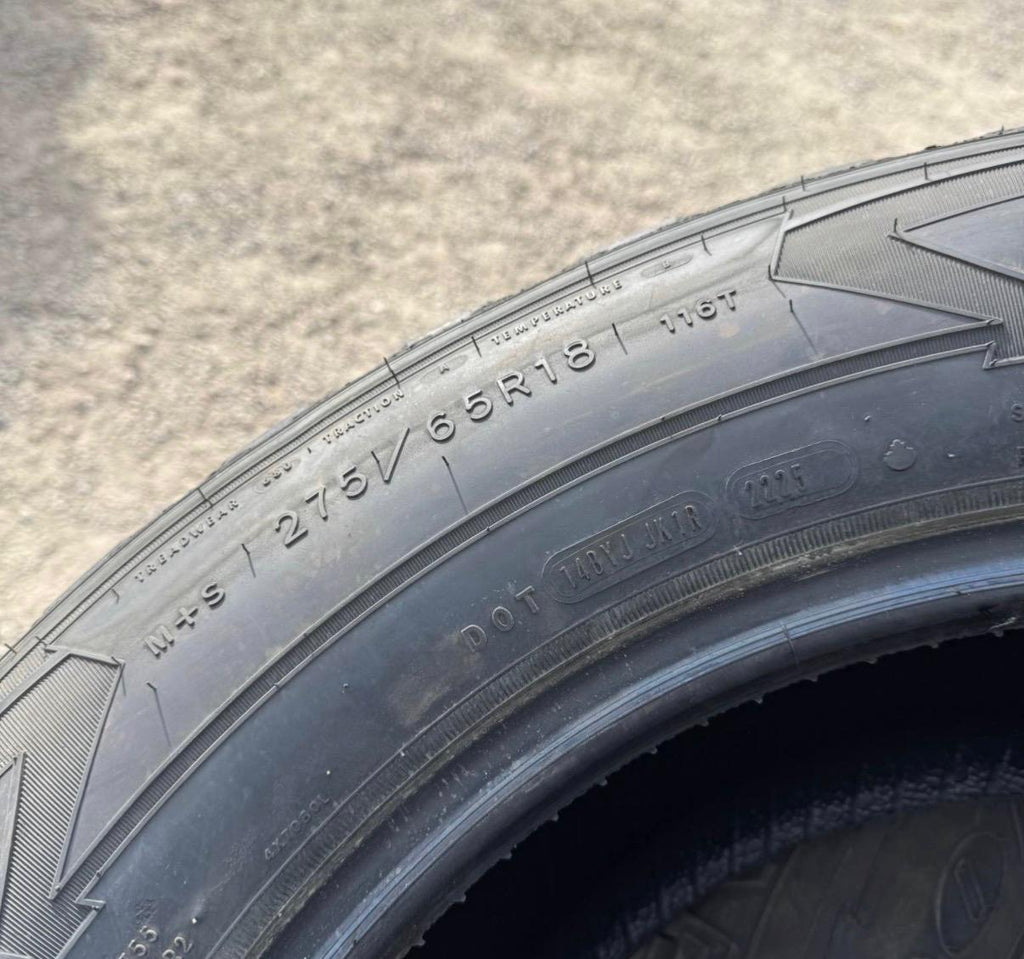 275/65R18 Set (4 Used Tires) Goodyear Wrangler