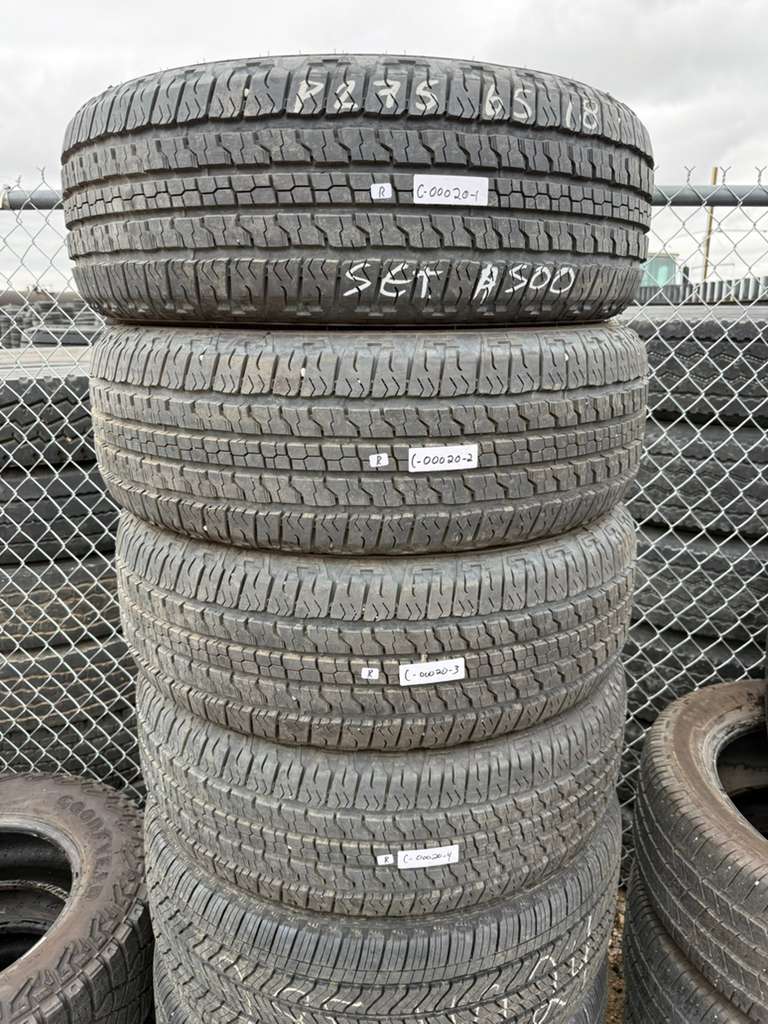 275/65R18 Set (4 Used Tires) Goodyear Wrangler