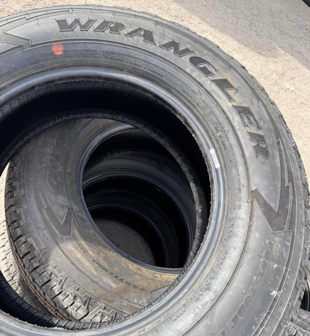 275/65R18 Set (4 Used Tires) Goodyear Wrangler