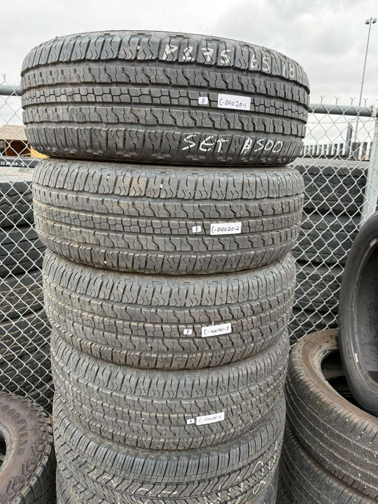 275/65R18 Set (4 Used Tires) Goodyear Wrangler