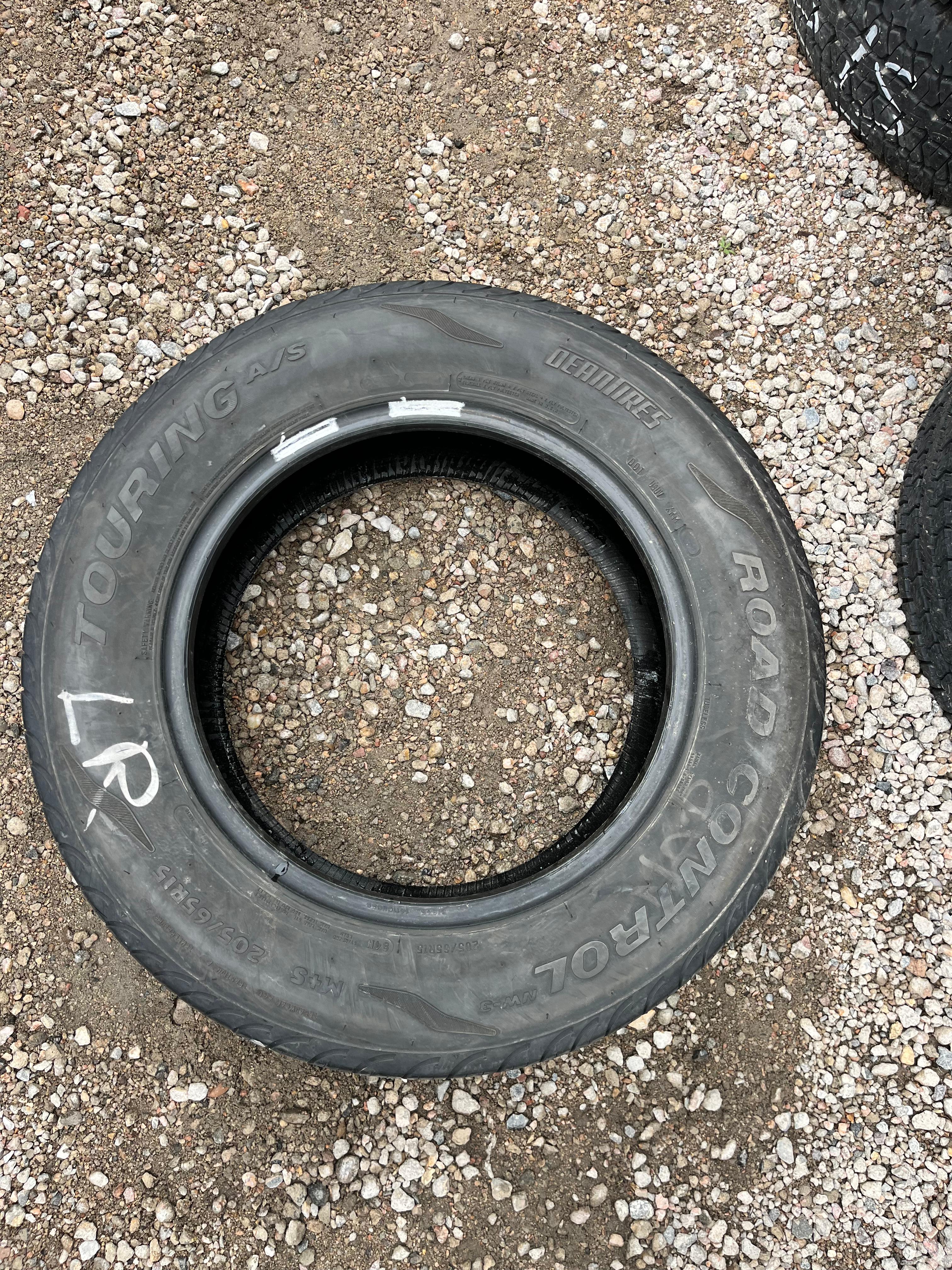 205/65R15 Pair (2 Used Tires) Dean Tires Road Control (NW-3)