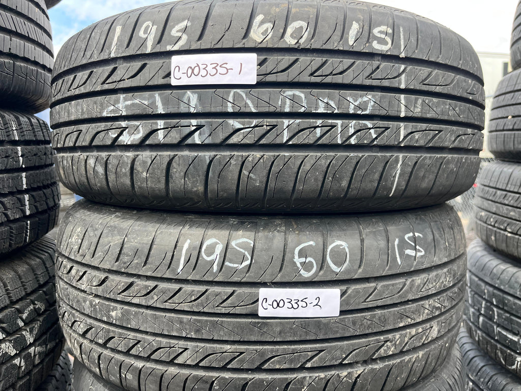 195/60R15 Pair (2 Used Tires) Mastercraft MC-440