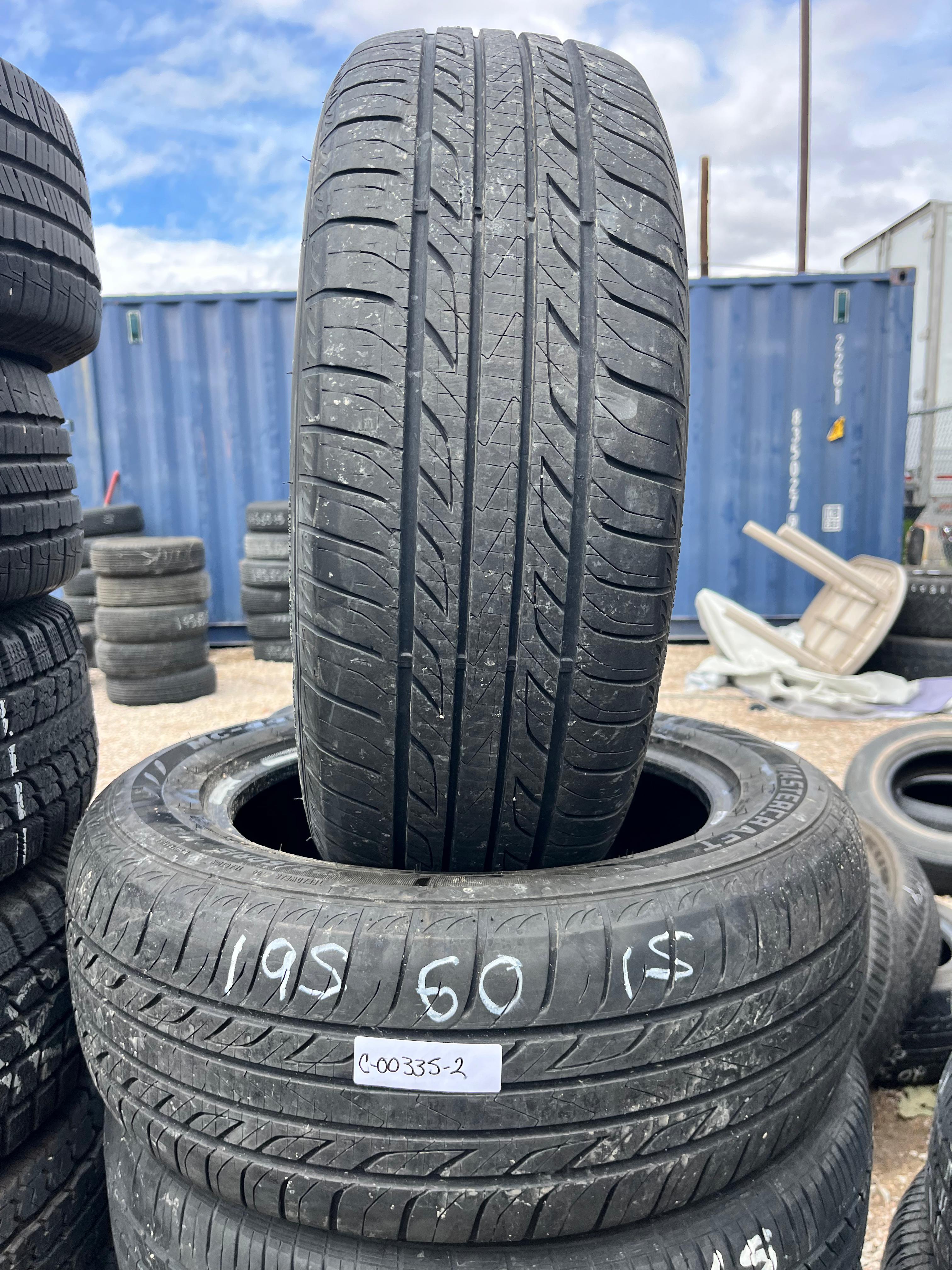 195/60R15 Pair (2 Used Tires) Mastercraft MC-440
