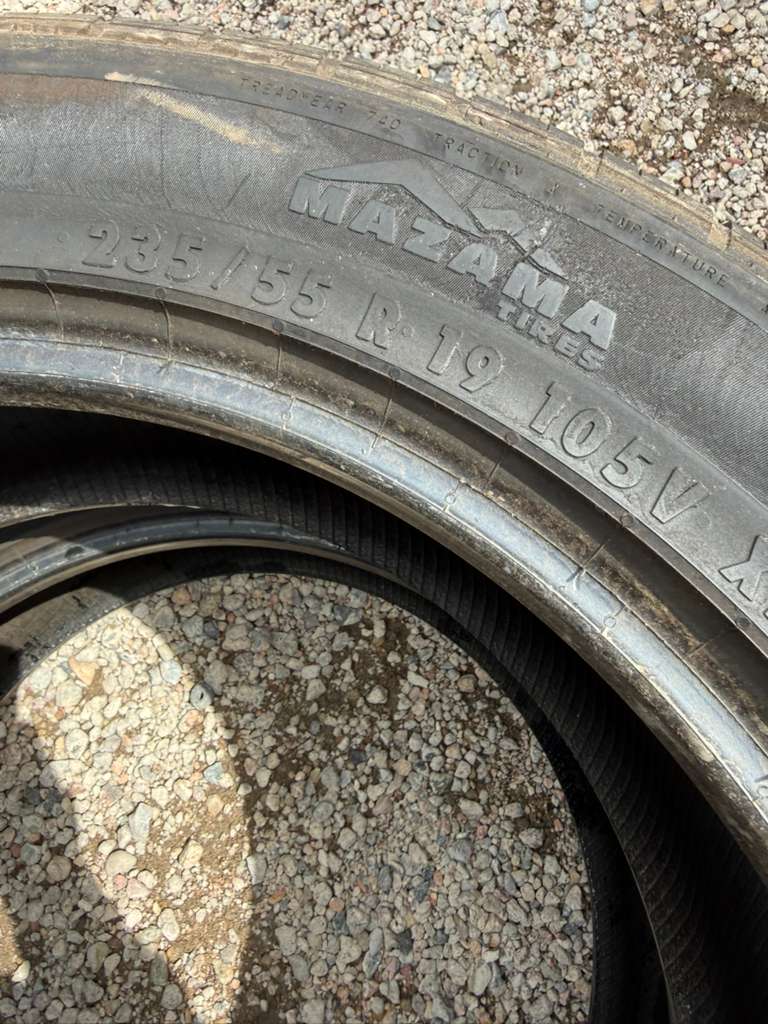 235/55R19 Pair (2 Used Tires) Mazama Open Range HTS