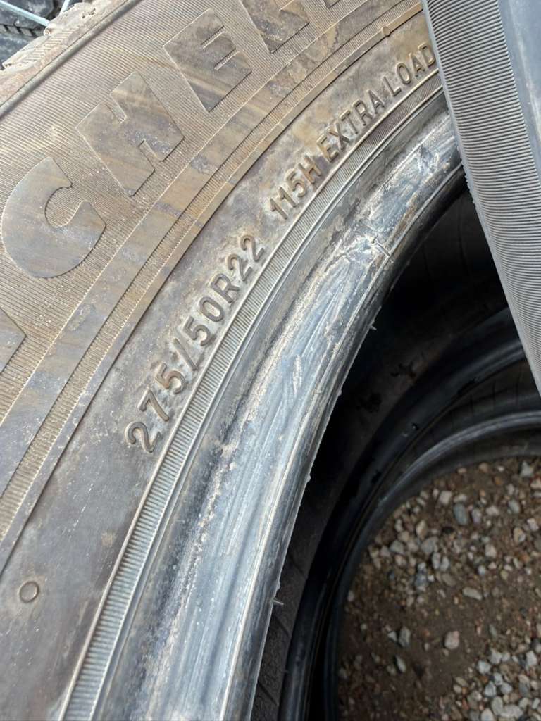 275/50R22 (3 Used Tires) Michelin Defender2