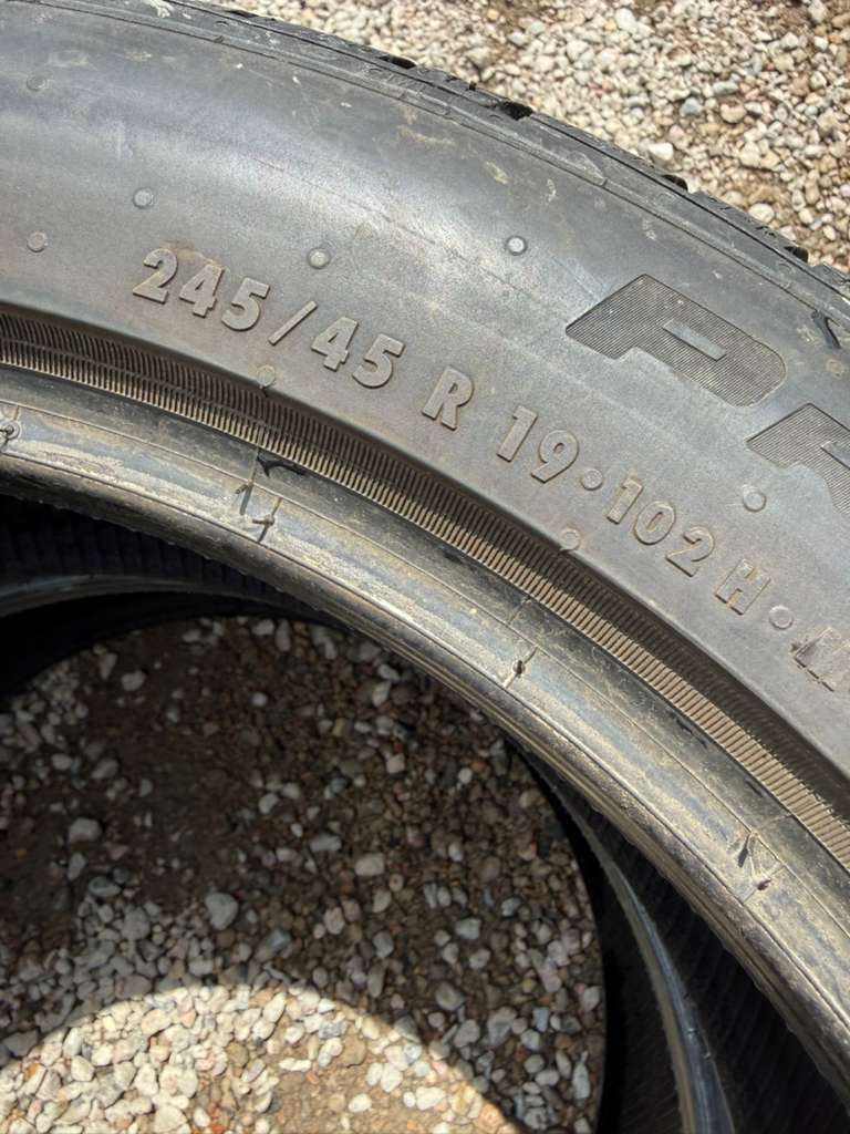 245/45R19 Pair (2 Used Tires) Continental ProContact GS SSR