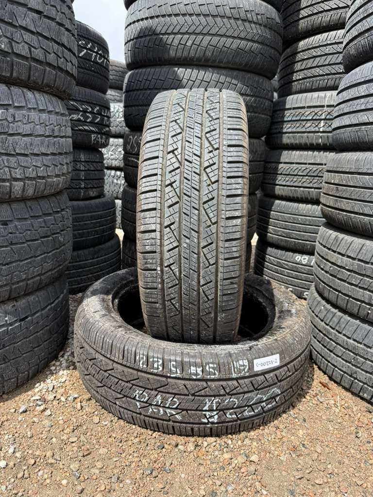 235/55R19 Pair (2 Used Tires) Continental CrossContact LX25