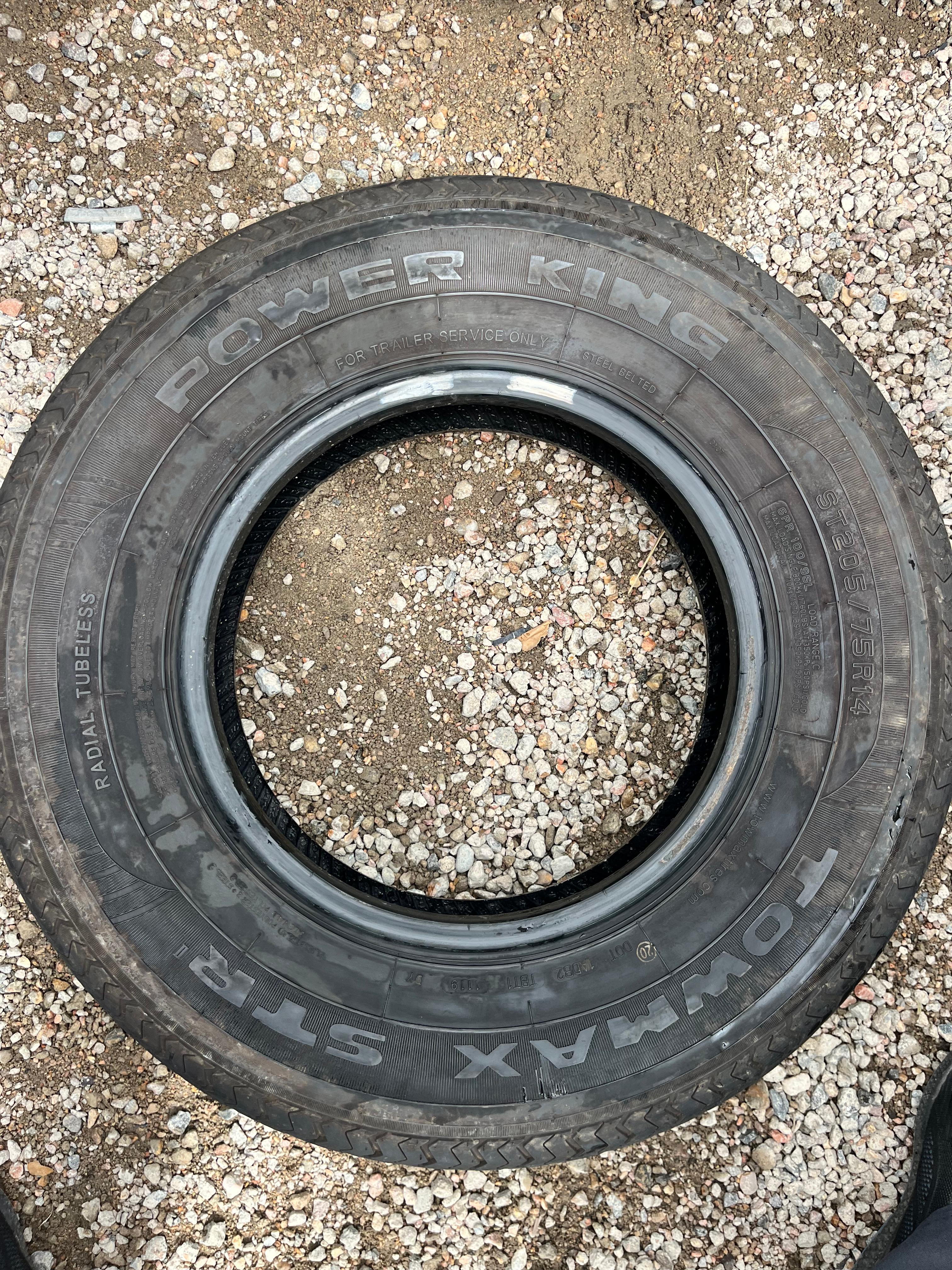 ST205/75R14 Set (4 Used Tires) Power King Towmax