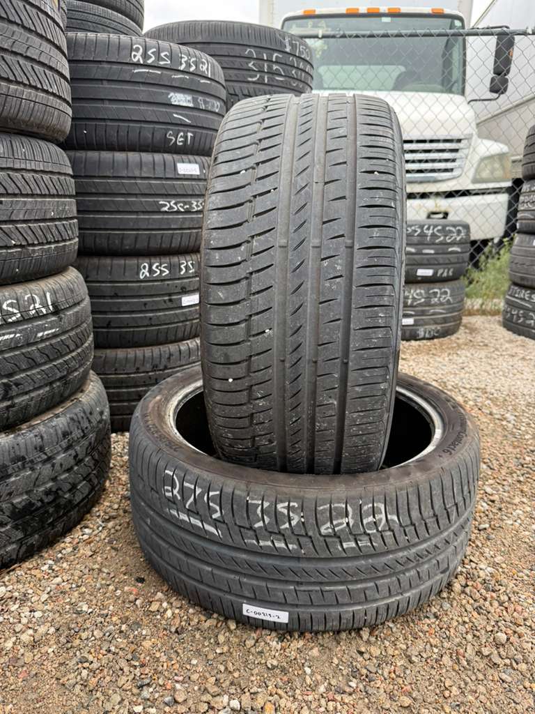 275/35R22 Pair (2 Used  Tires) Continental Premium Contact 6