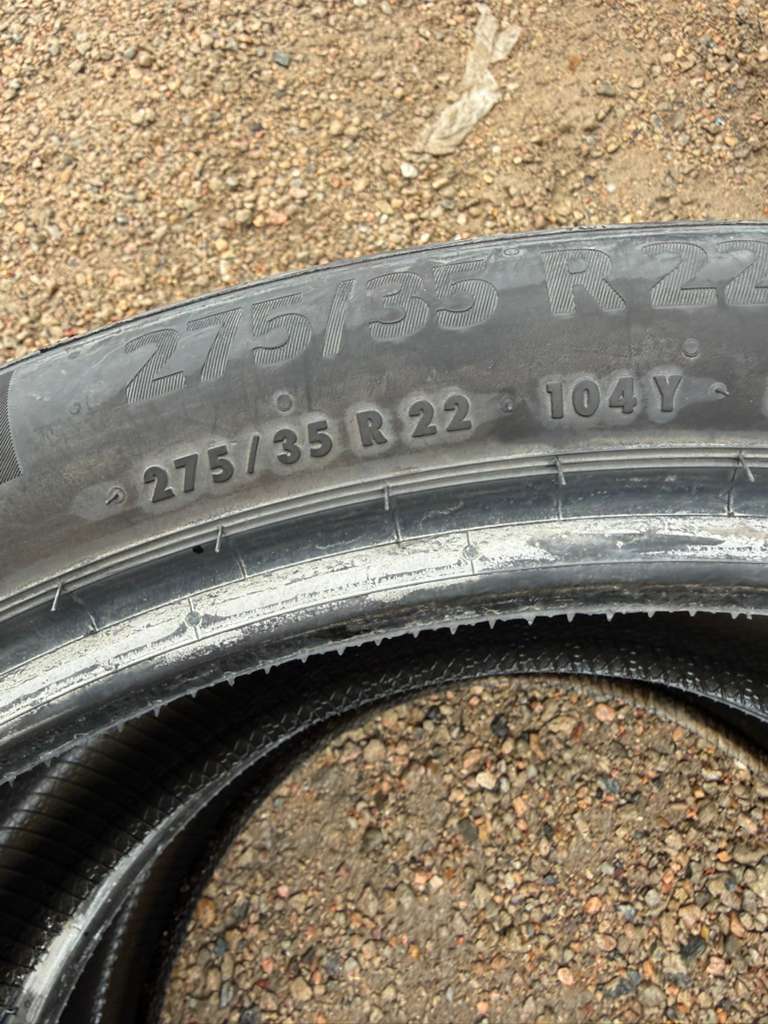 275/35R22 Pair (2 Used  Tires) Continental Premium Contact 6