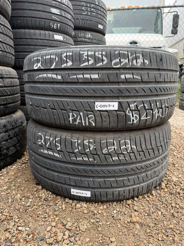 275/35R22 Pair (2 Used  Tires) Continental Premium Contact 6