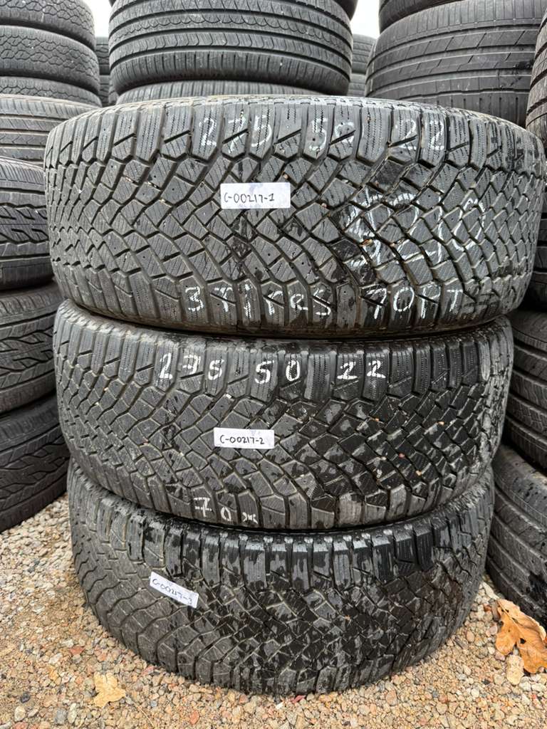 275/50R22 (3 Used Tires) Continental IceContact XTRM