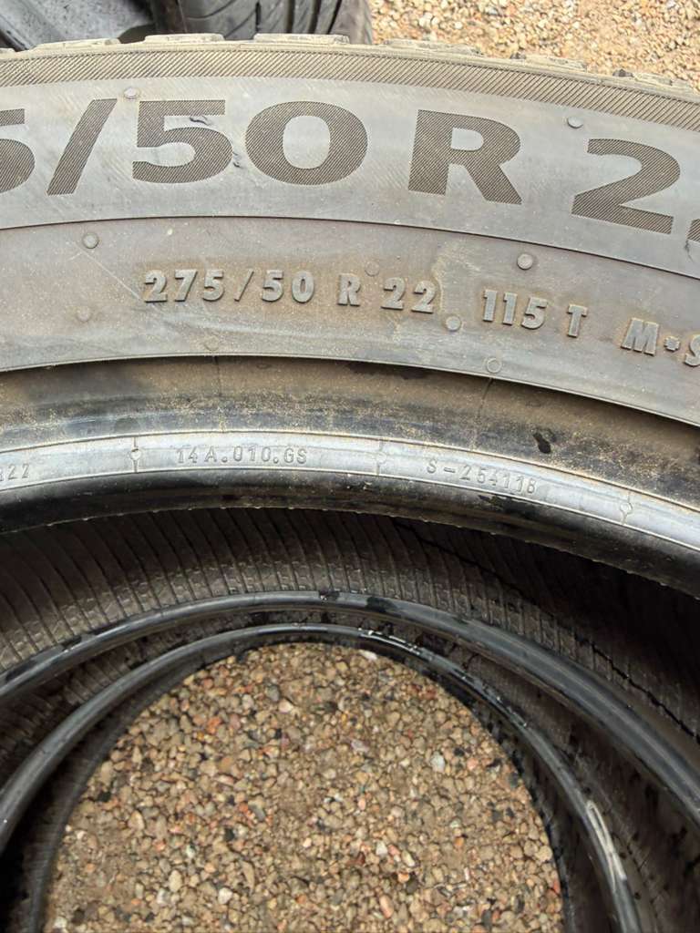 275/50R22 (3 Used Tires) Continental IceContact XTRM