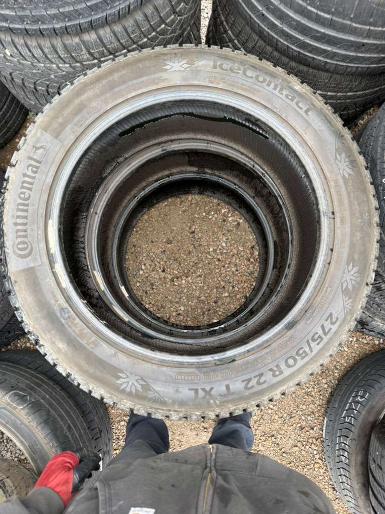 275/50R22 (3 Used Tires) Continental IceContact XTRM