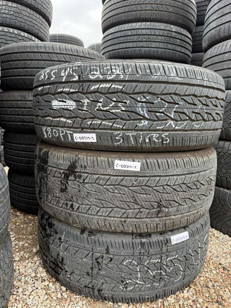 255/45R22 (3 Used Tires) Continental CrossContact LX20