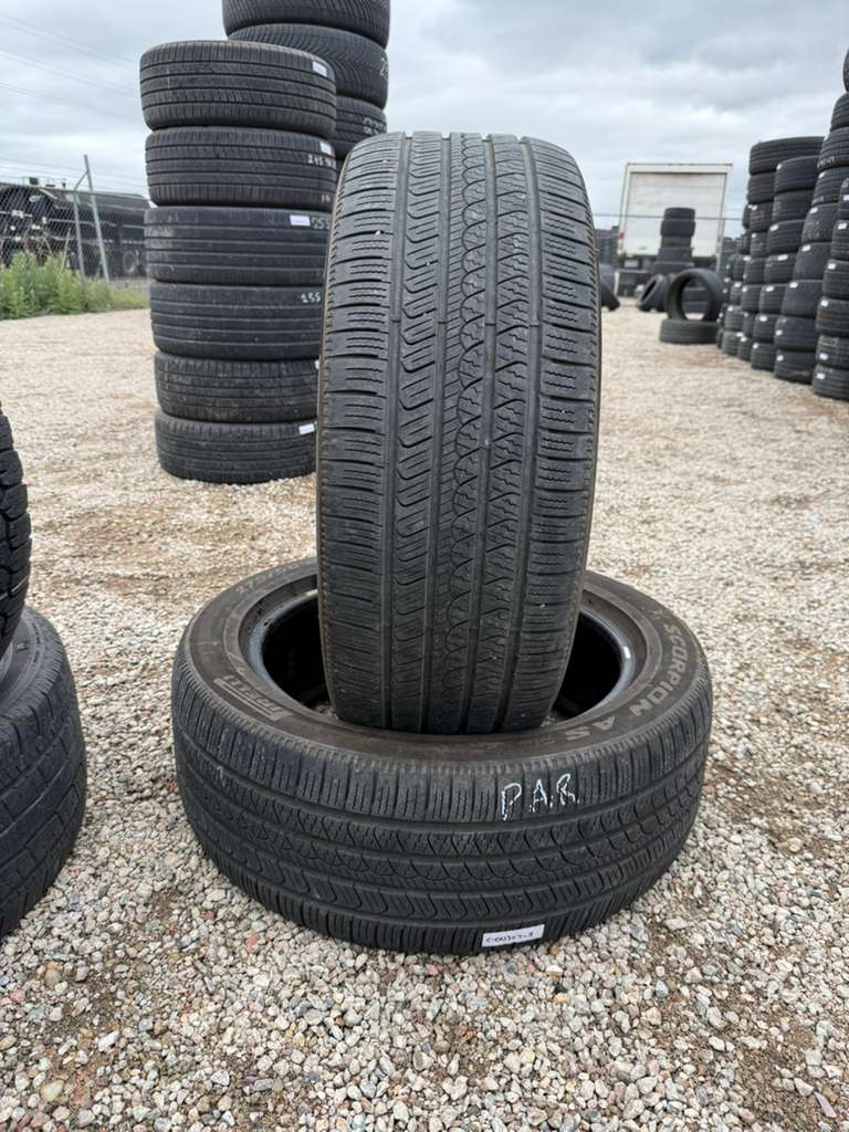 275/50R22 Pair (2 Used Tires) Pirelli Scorpion AS Plus 3