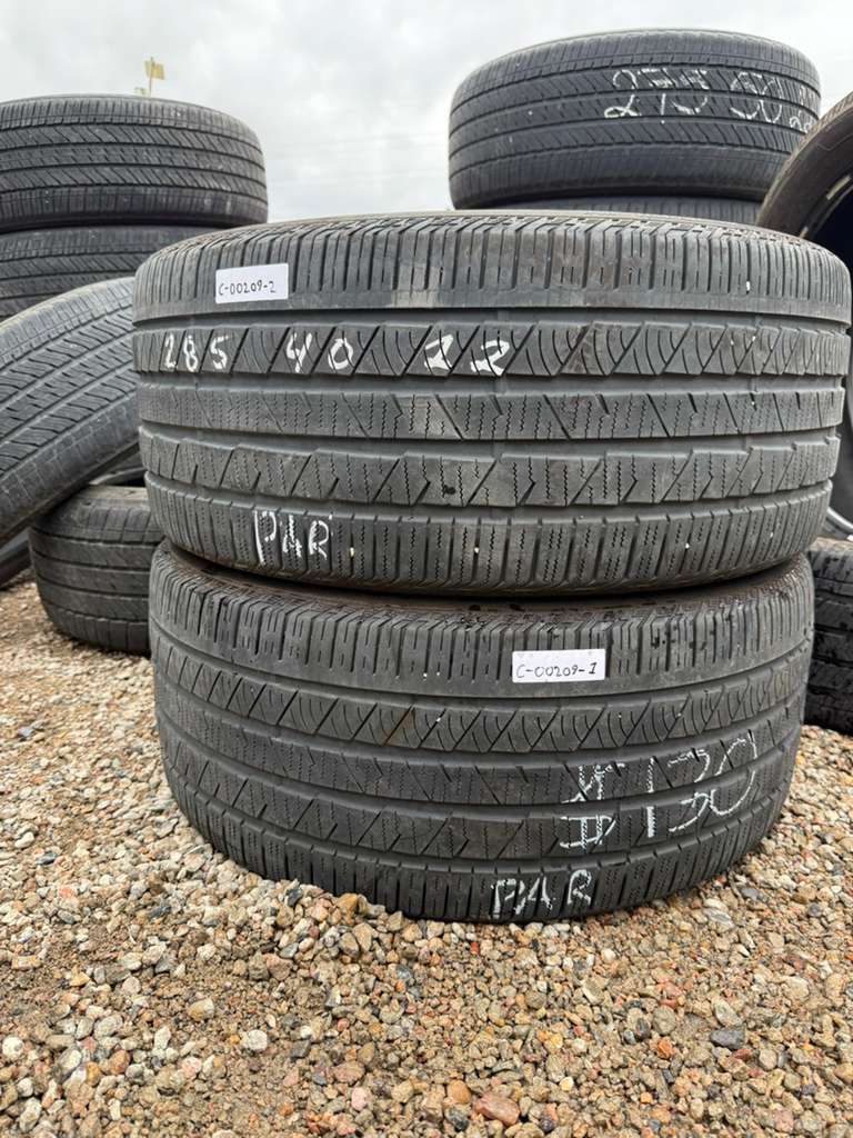 285/40R22 Pair (2 Used Tires) Continental CrossContact LX Sport