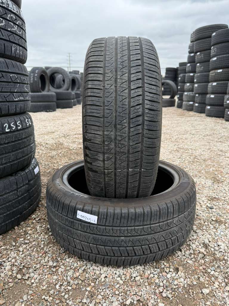 245/40R19 Pair (2 Used Tires) Pirelli P Zero