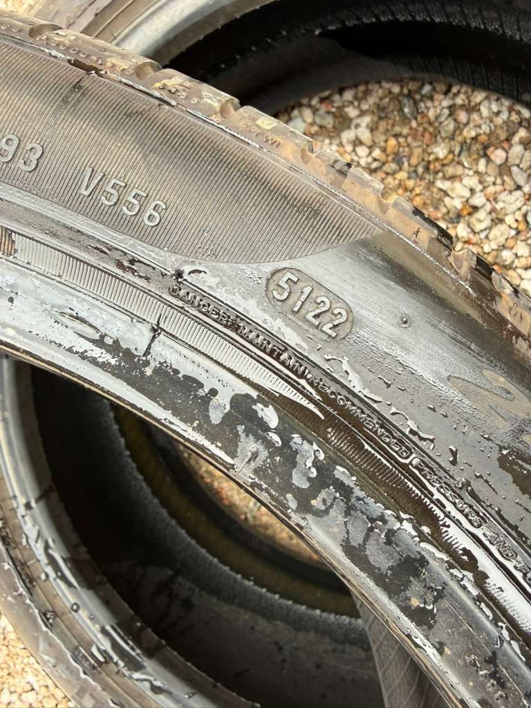 245/40R19 Pair (2 Used Tires) Pirelli P Zero