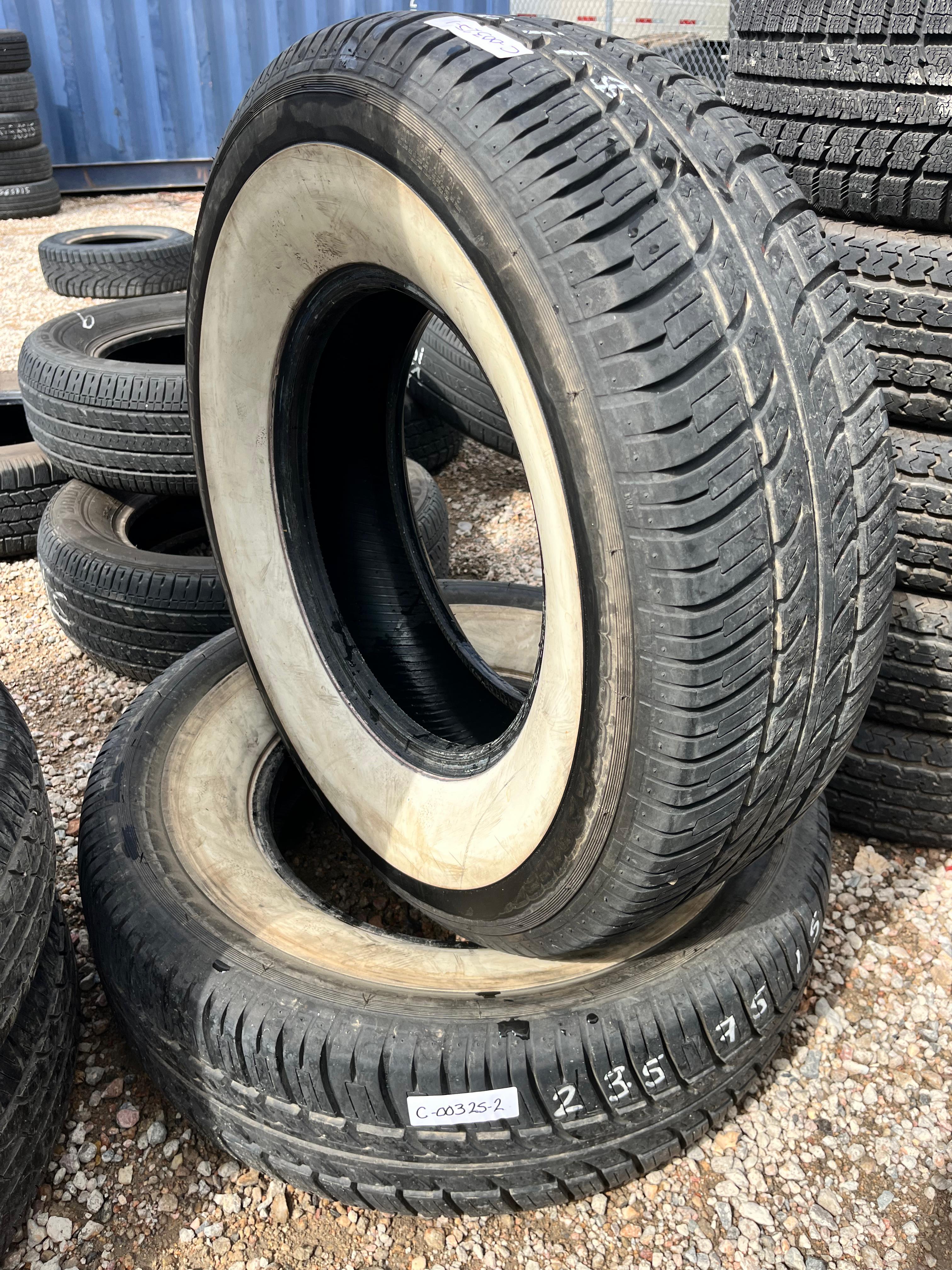 235/75R15 Pair (2 Used Tires) Kenda Radial Kenetica