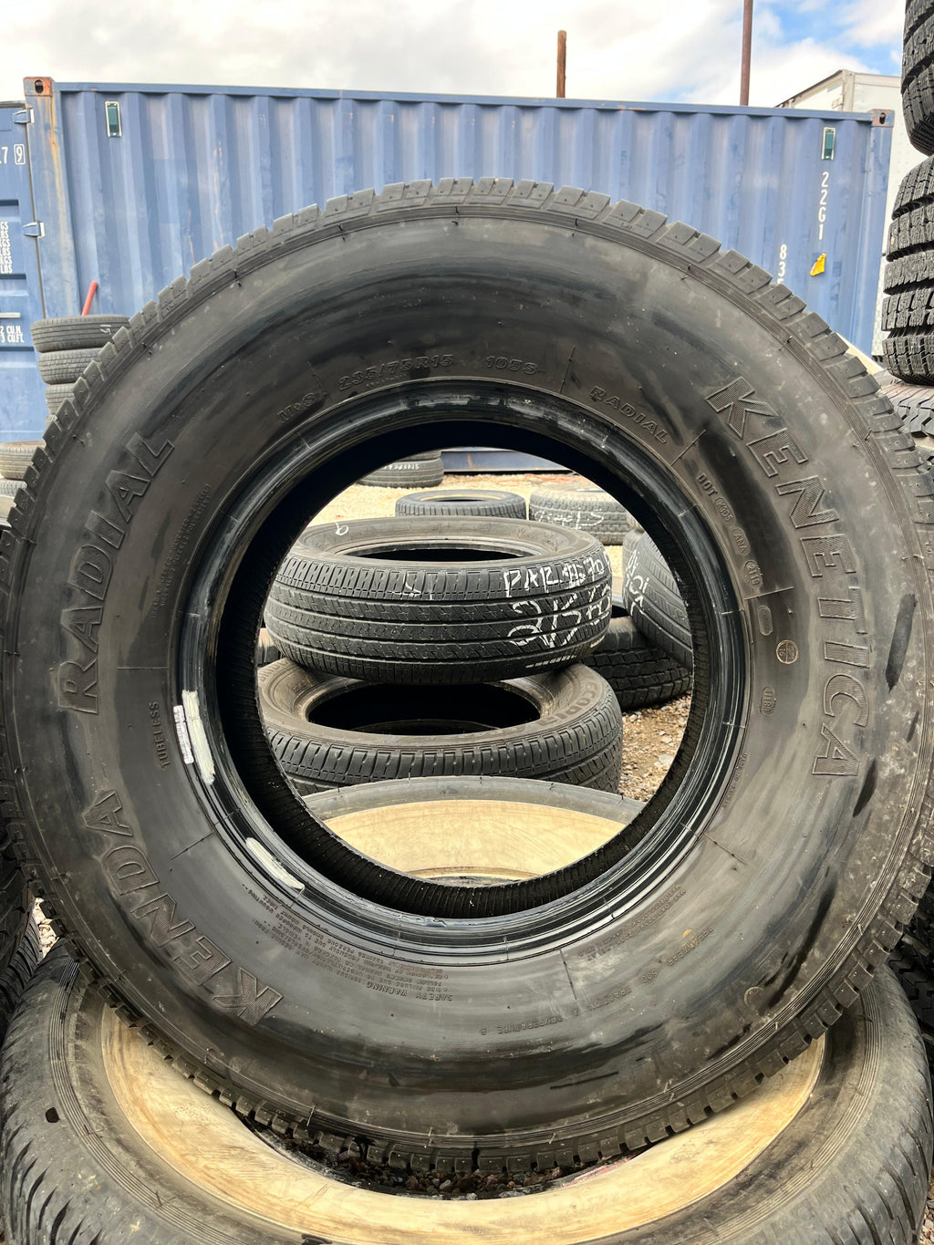 235/75R15 Pair (2 Used Tires) Kenda Radial Kenetica