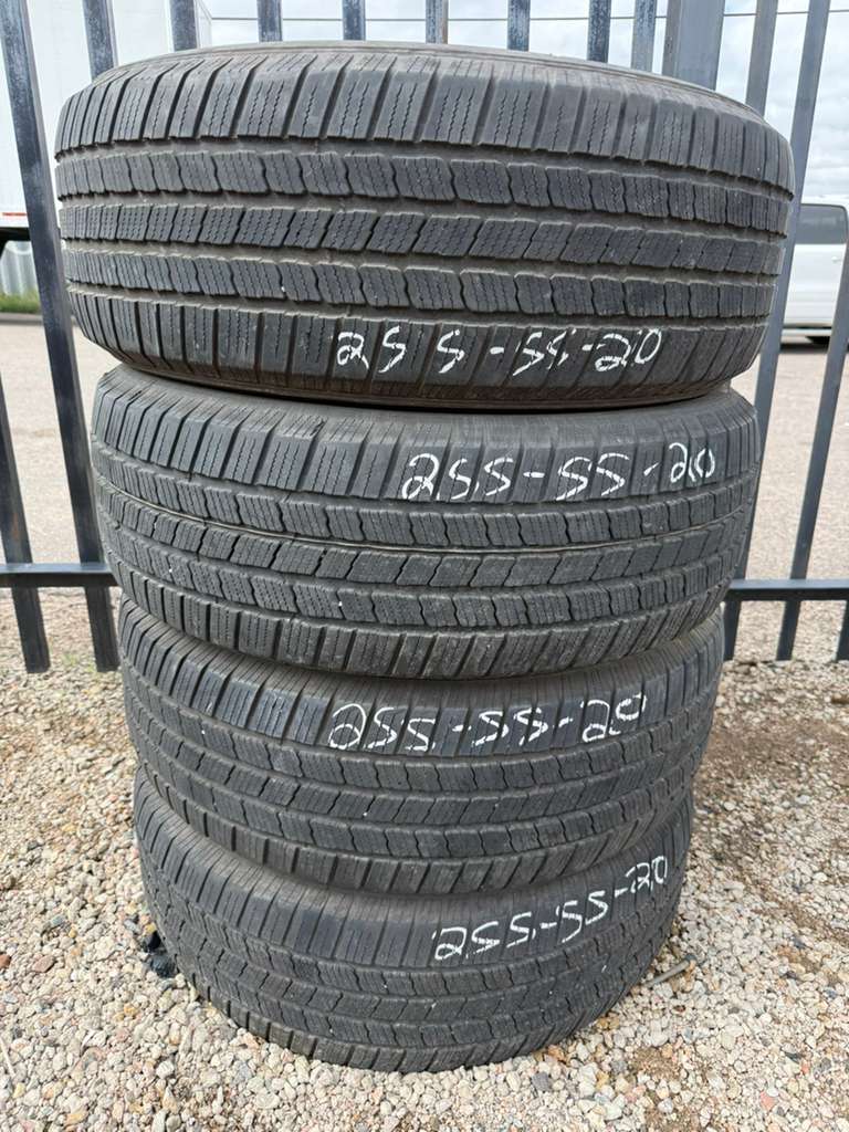 255/55R20 Set (4 Used Tires) Michelin Defender LTX MS