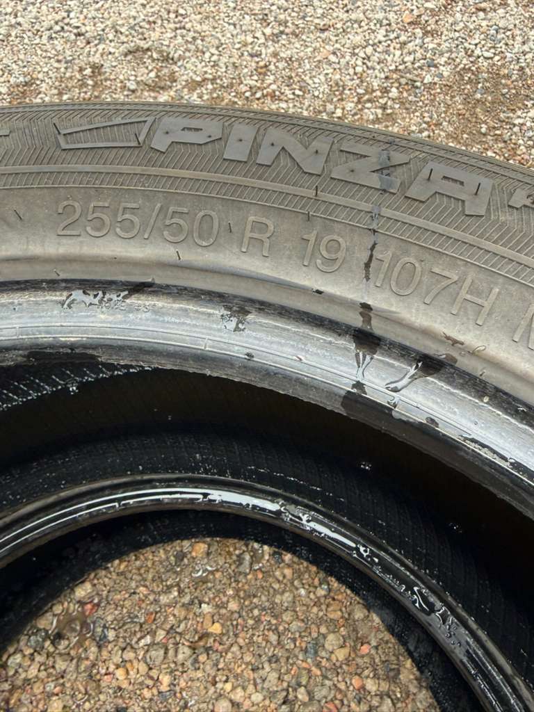 255/50R19 Pair (2 Used Tires) Vredestein Pinza AT