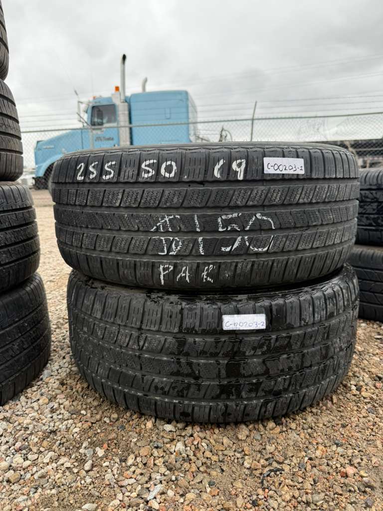 255/50R19 Pair (2 Used Tires) Vredestein Pinza AT