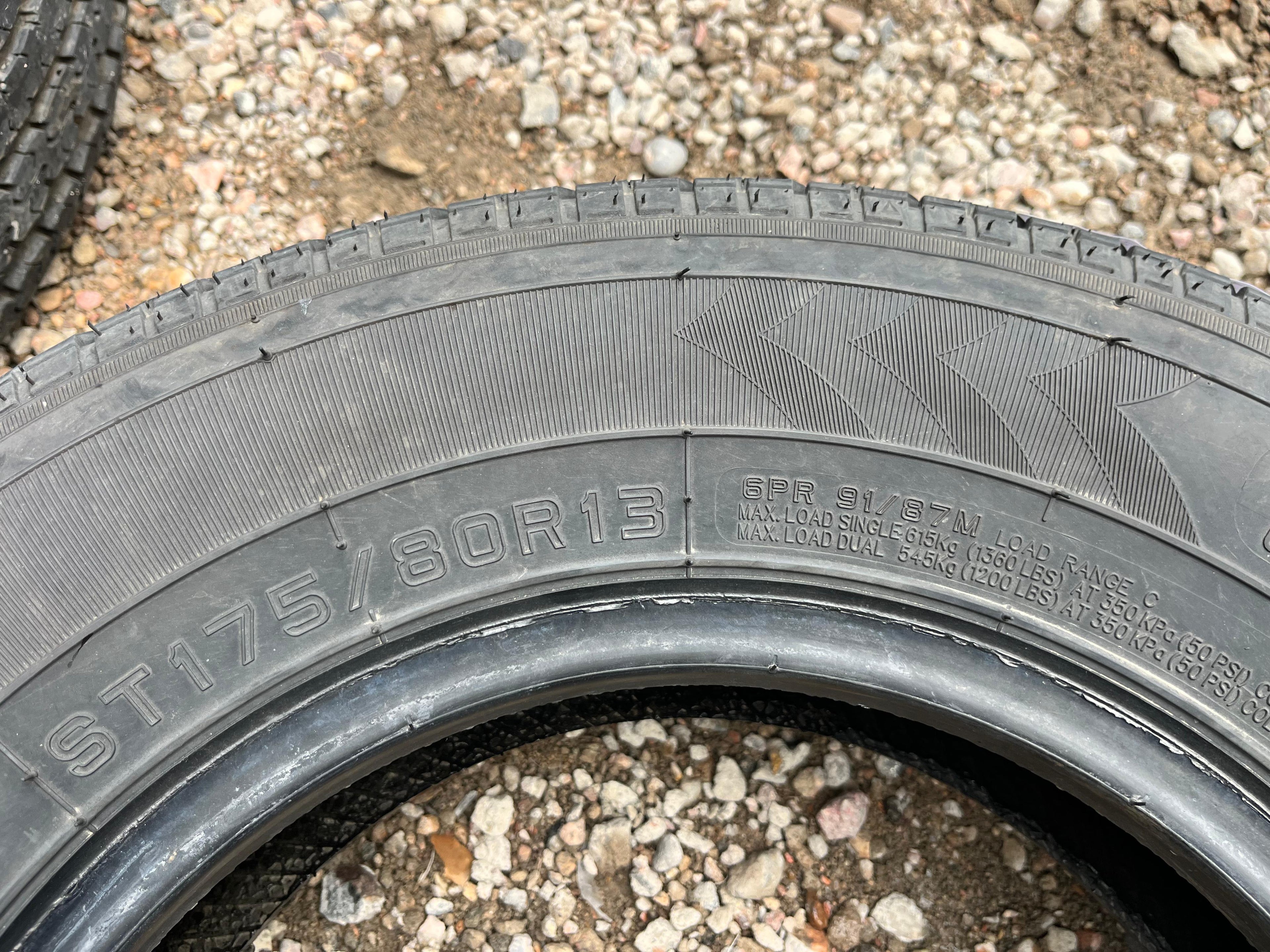 ST175/80R13 Pair (2 Used Tires) Towstar ST Radial