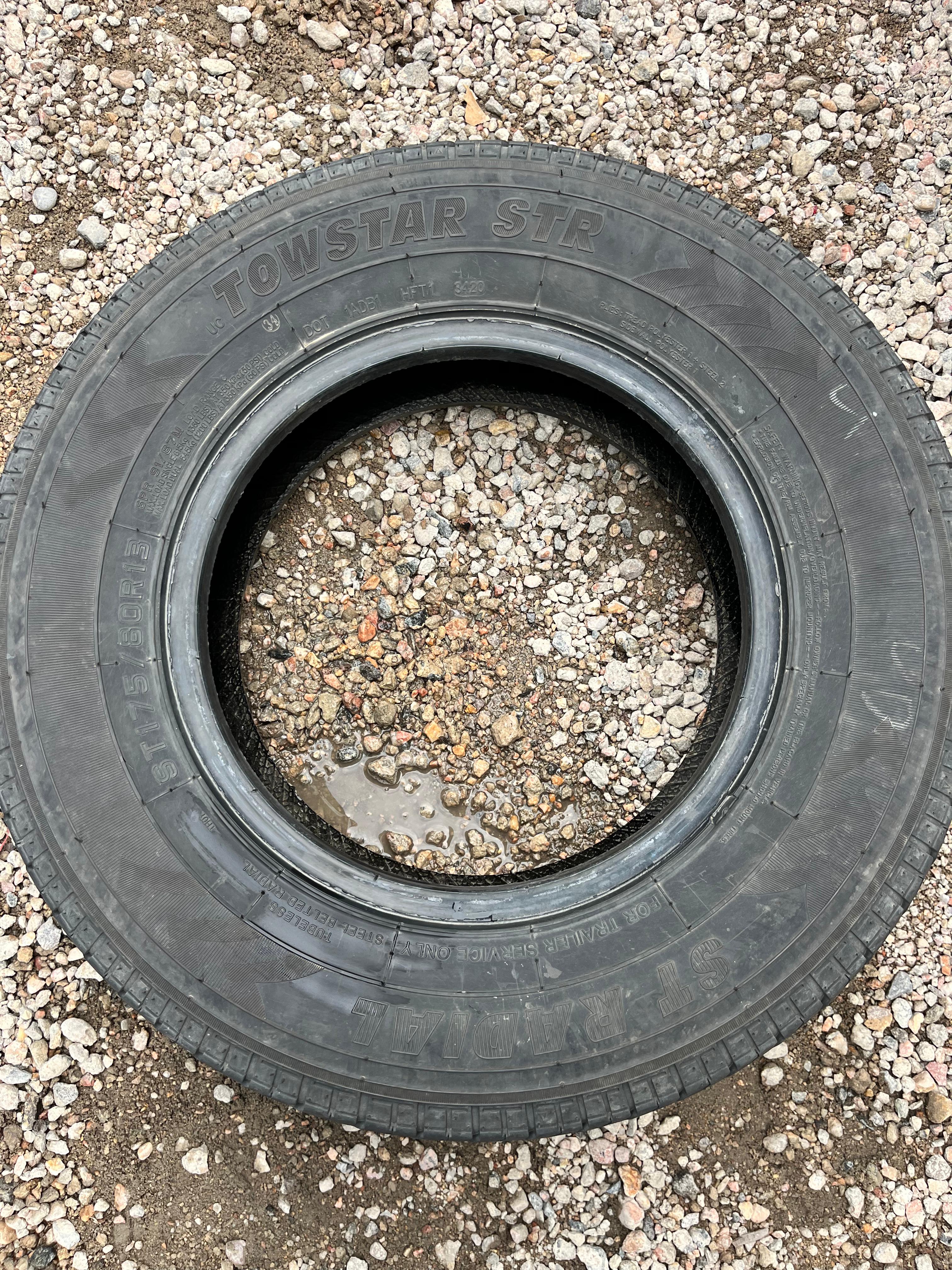 ST175/80R13 Pair (2 Used Tires) Towstar ST Radial