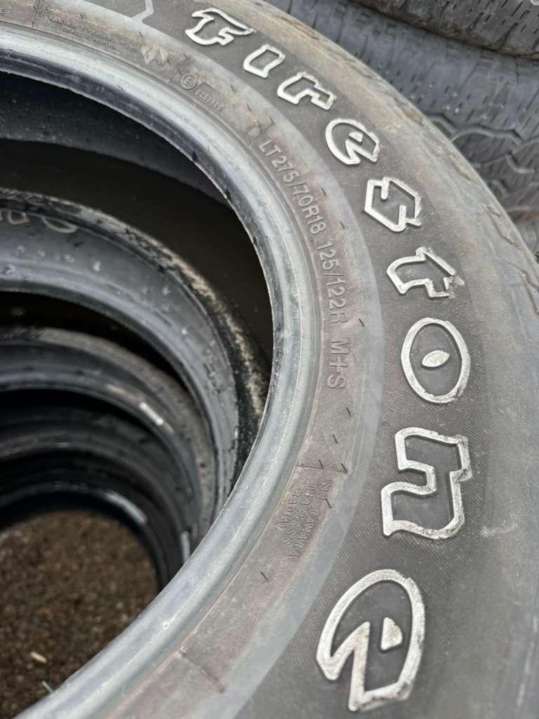 LT275/70R18 (3 Used Tires) Firestone Transforce AT2
