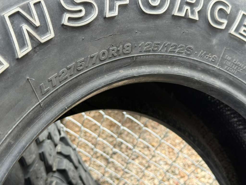 LT275/70R18 Pair (2 Used Tires) Firestone Transforce AT