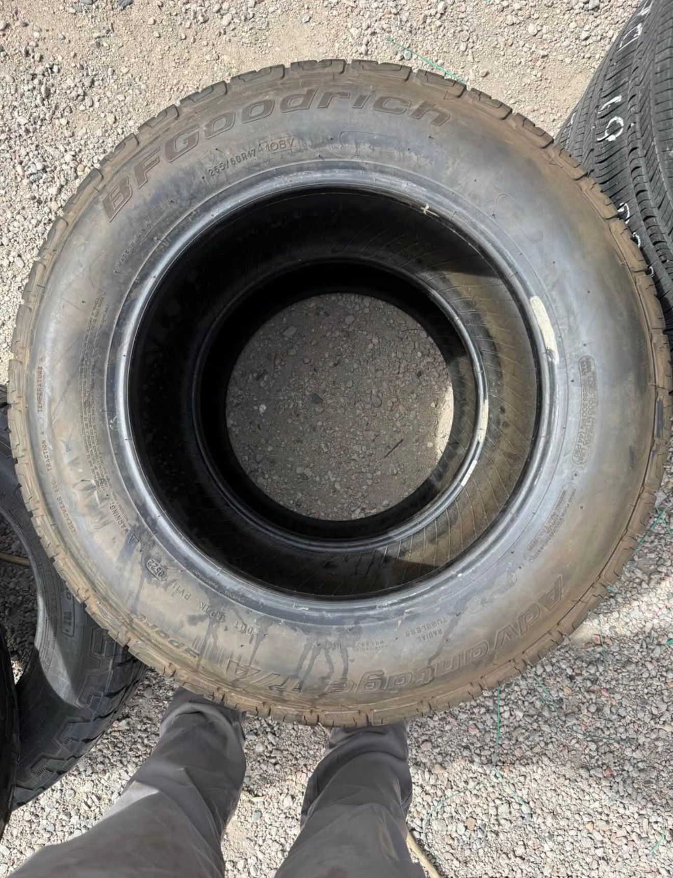 265/60R17 Pair (2 Used Tires) BFGoodrich Advantage T/A Sport