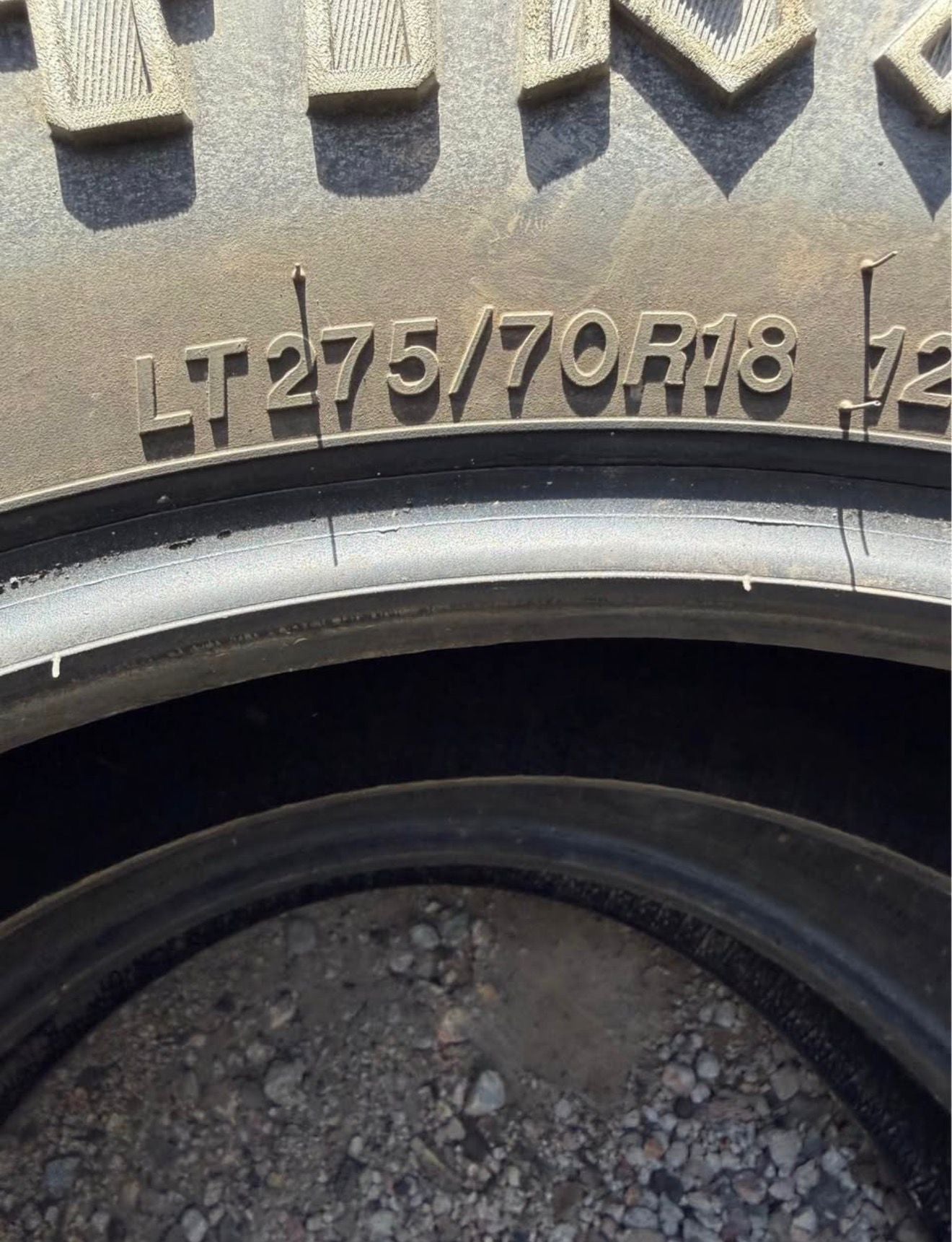 LT275/70R18 Pair (2 Used Tires) Firestone Destination X/T