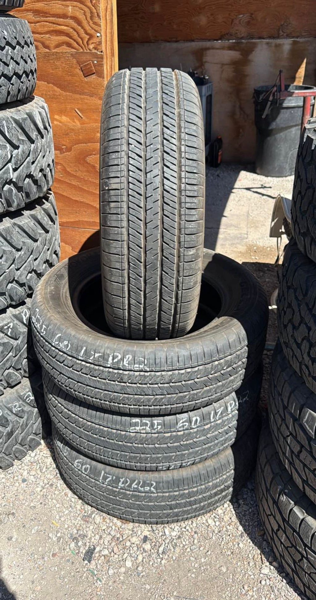 225/60R17 Set (4 Used Tires) Yokohama Geolandar G91